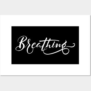 Breathing White Posters and Art